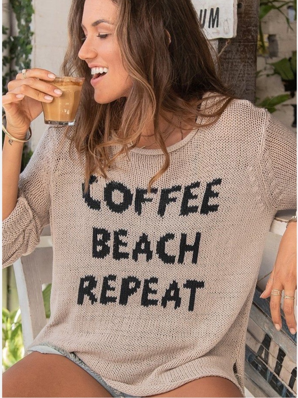 Wooden Ships by Paola Buenda COFFEE BEACH ROLLNECK COTTON S/M